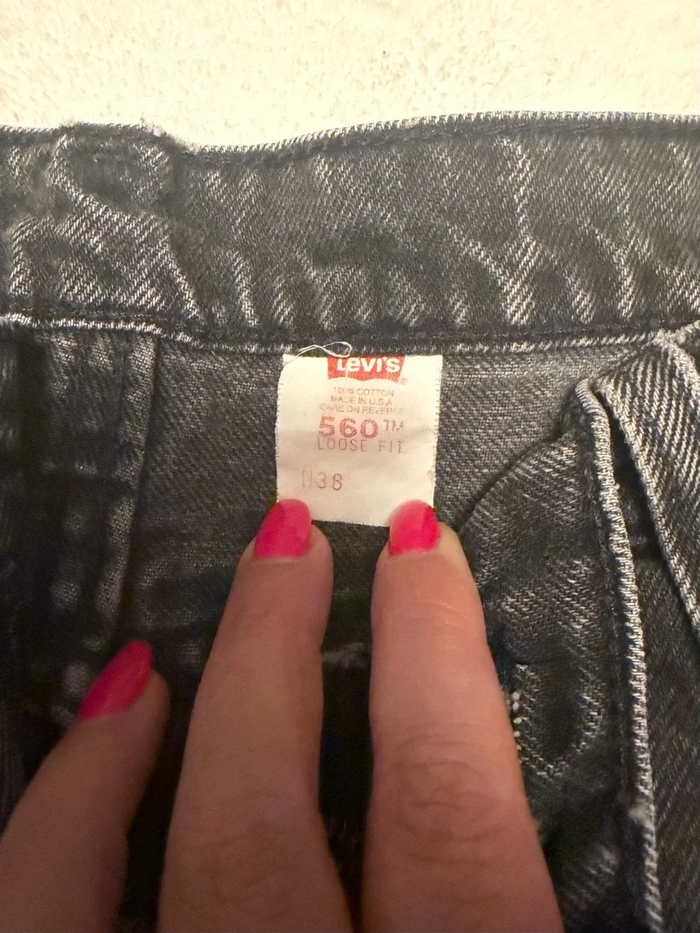 Levi's 560 Black Men's Denim Jean Shorts Jorts